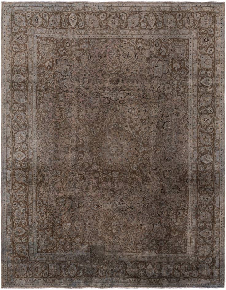 Detail image of 9' 5 x 12' 5 Hand Knotted Ultra Vintage Persian Wool Rug