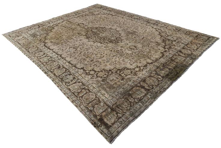 Detail image of 9' 9 x 12' 3 Hand Knotted Ultra Vintage Persian Wool Rug