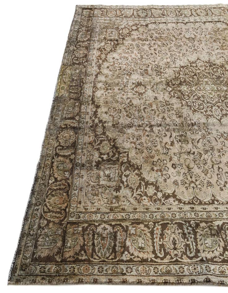 Detail image of 9' 9 x 12' 3  Hand Knotted Ultra Vintage Persian Wool Rug