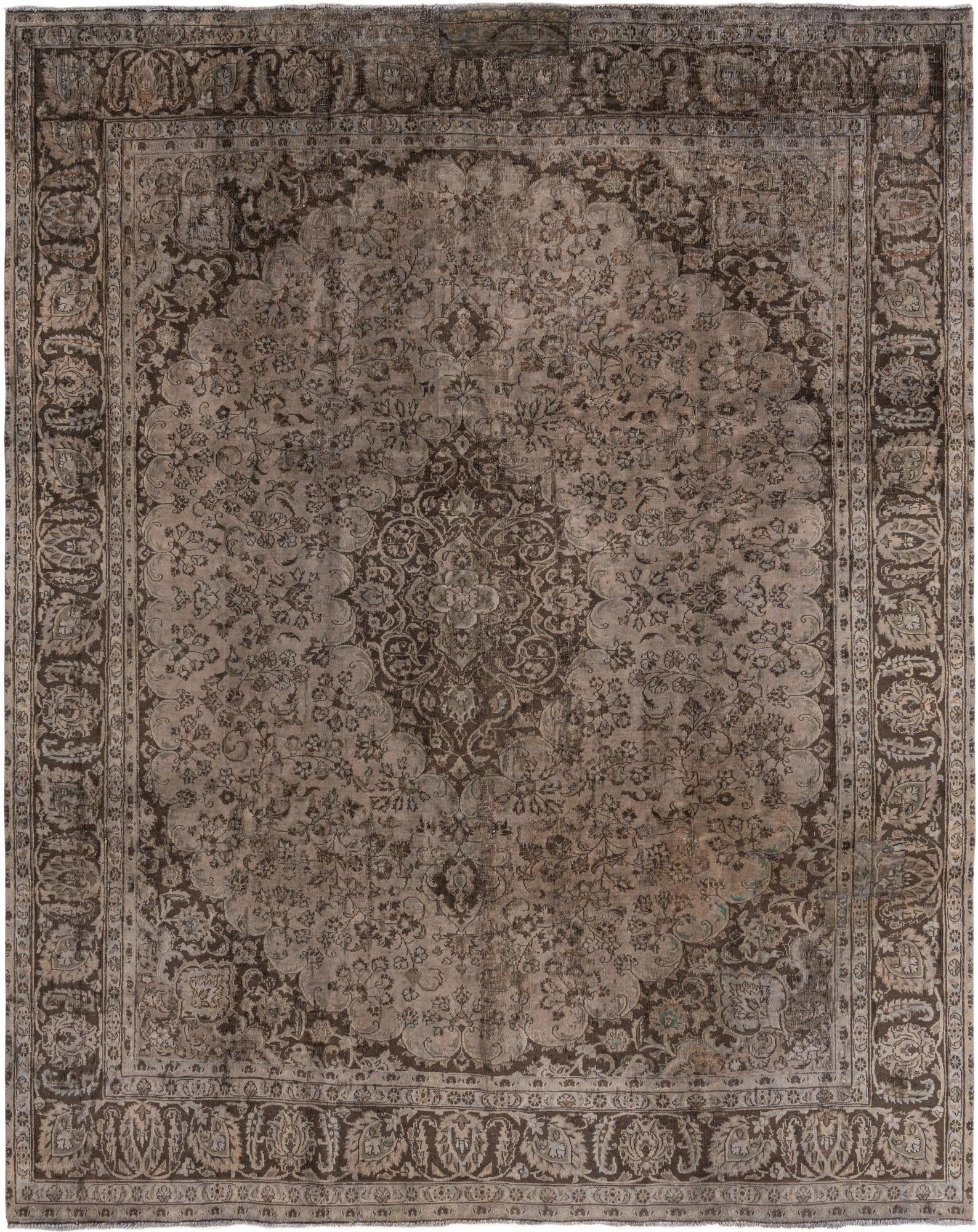 9' 9 x 12' 3 Hand Knotted Ultra Vintage Persian Wool Rug