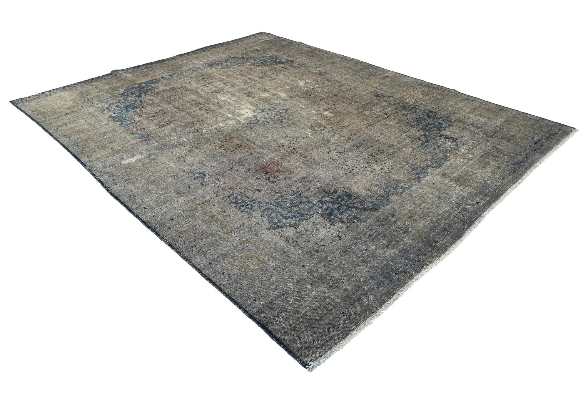 9' 8 x 12' 2 Hand Knotted Ultra Vintage Persian Wool Rug
