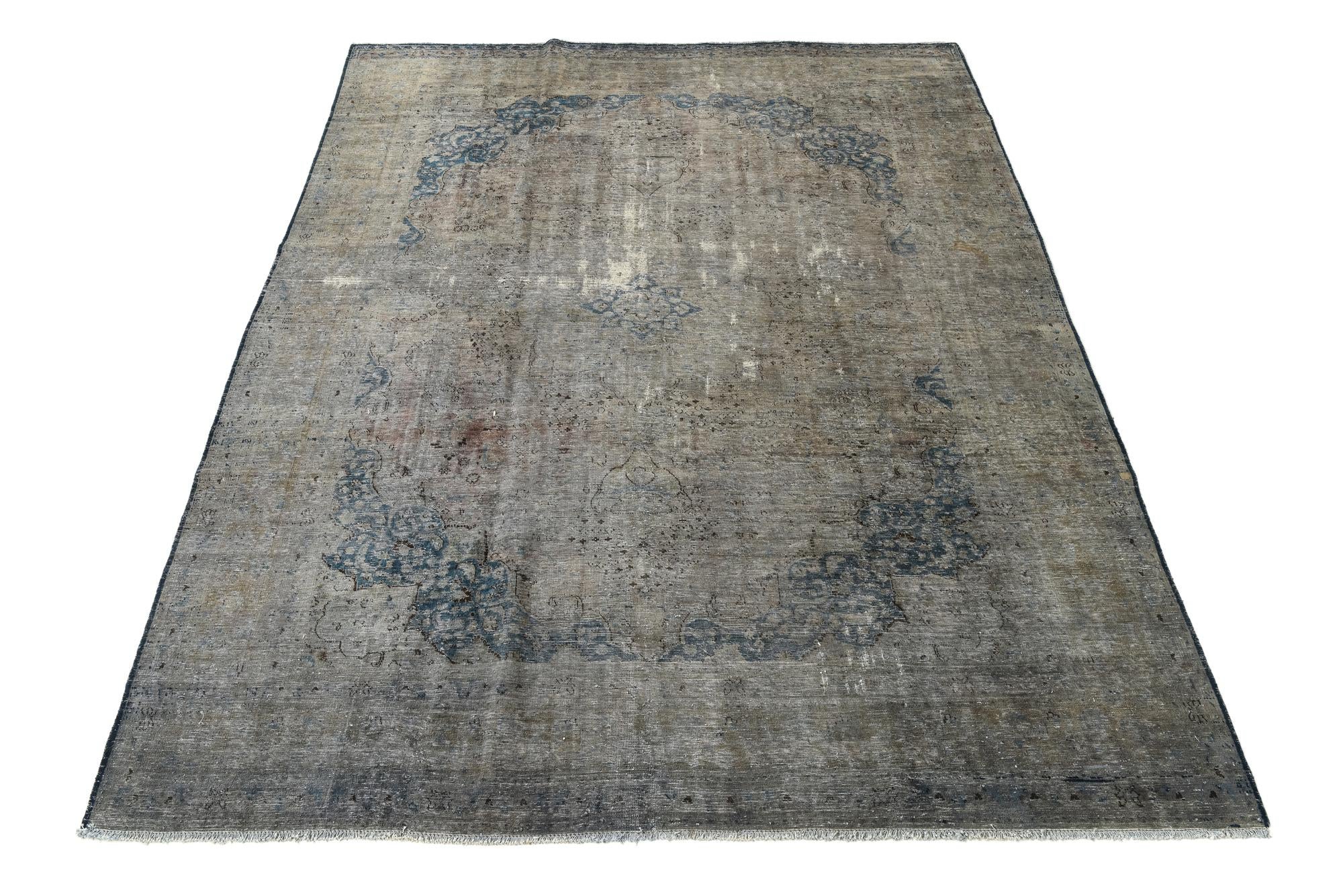 9' 8 x 12' 2 Hand Knotted Ultra Vintage Persian Wool Rug