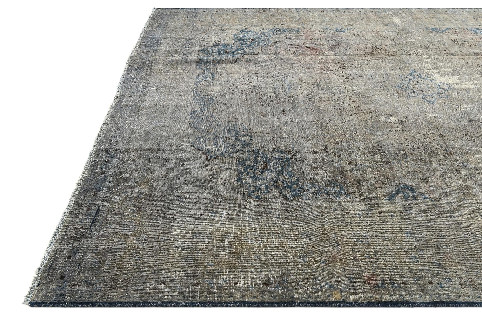 9' 8 x 12' 2 Hand Knotted Ultra Vintage Persian Wool Rug