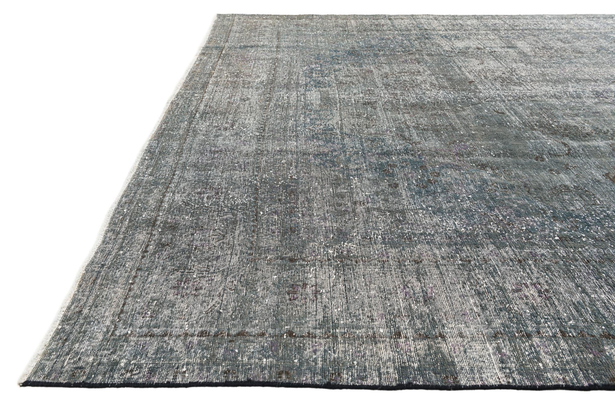 9' 5 x 11' 10 Hand Knotted Ultra Vintage Persian Wool Rug