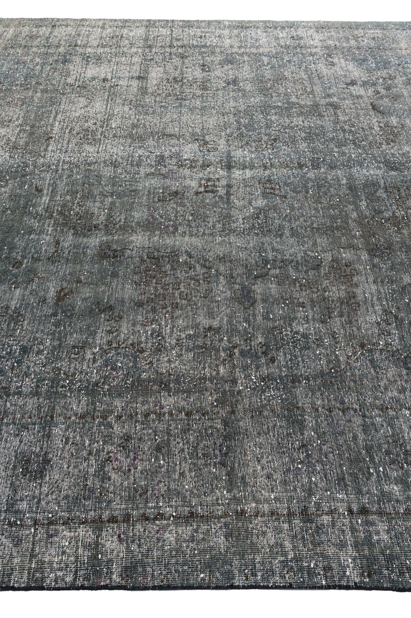 9' 5 x 11' 10 Hand Knotted Ultra Vintage Persian Wool Rug