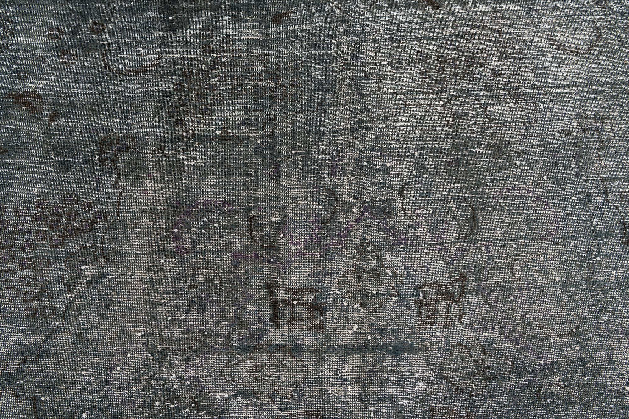 9' 5 x 11' 10 Hand Knotted Ultra Vintage Persian Wool Rug