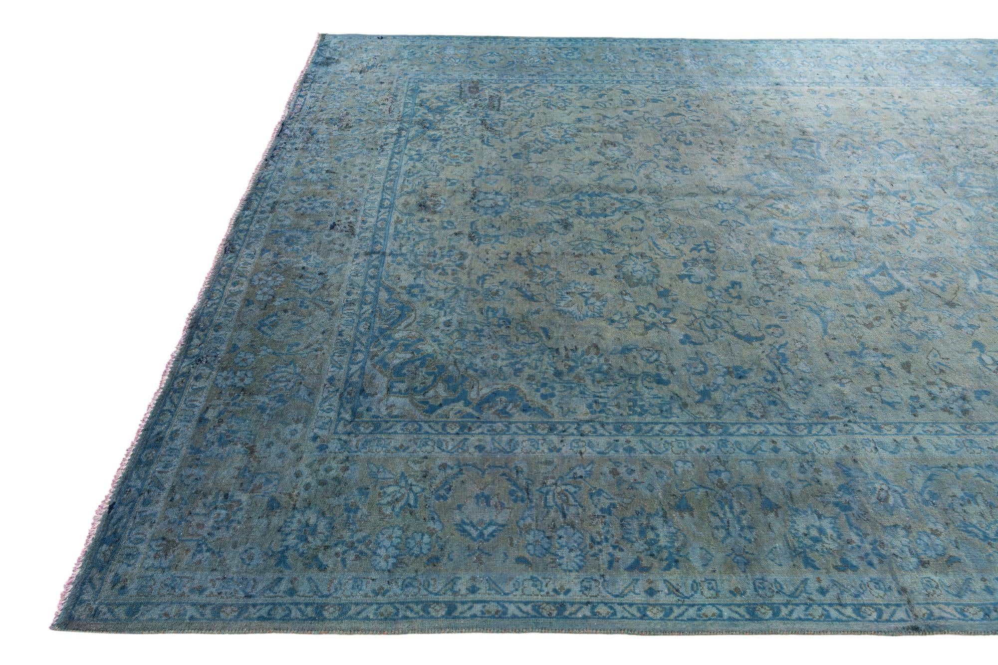 8' x 11' 10 Hand Knotted Ultra Vintage Persian Wool Rug