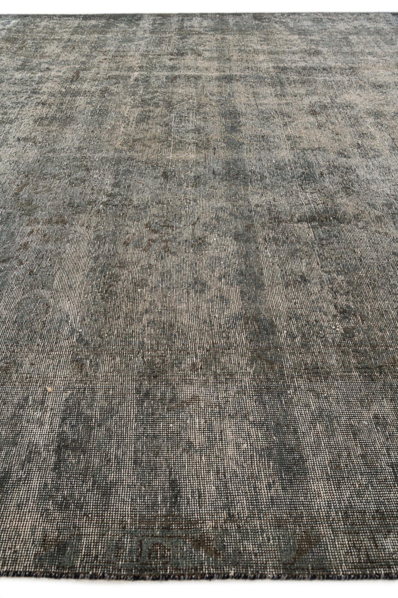 9' 9 x 12' 4 Hand Knotted Ultra Vintage Persian Wool Rug