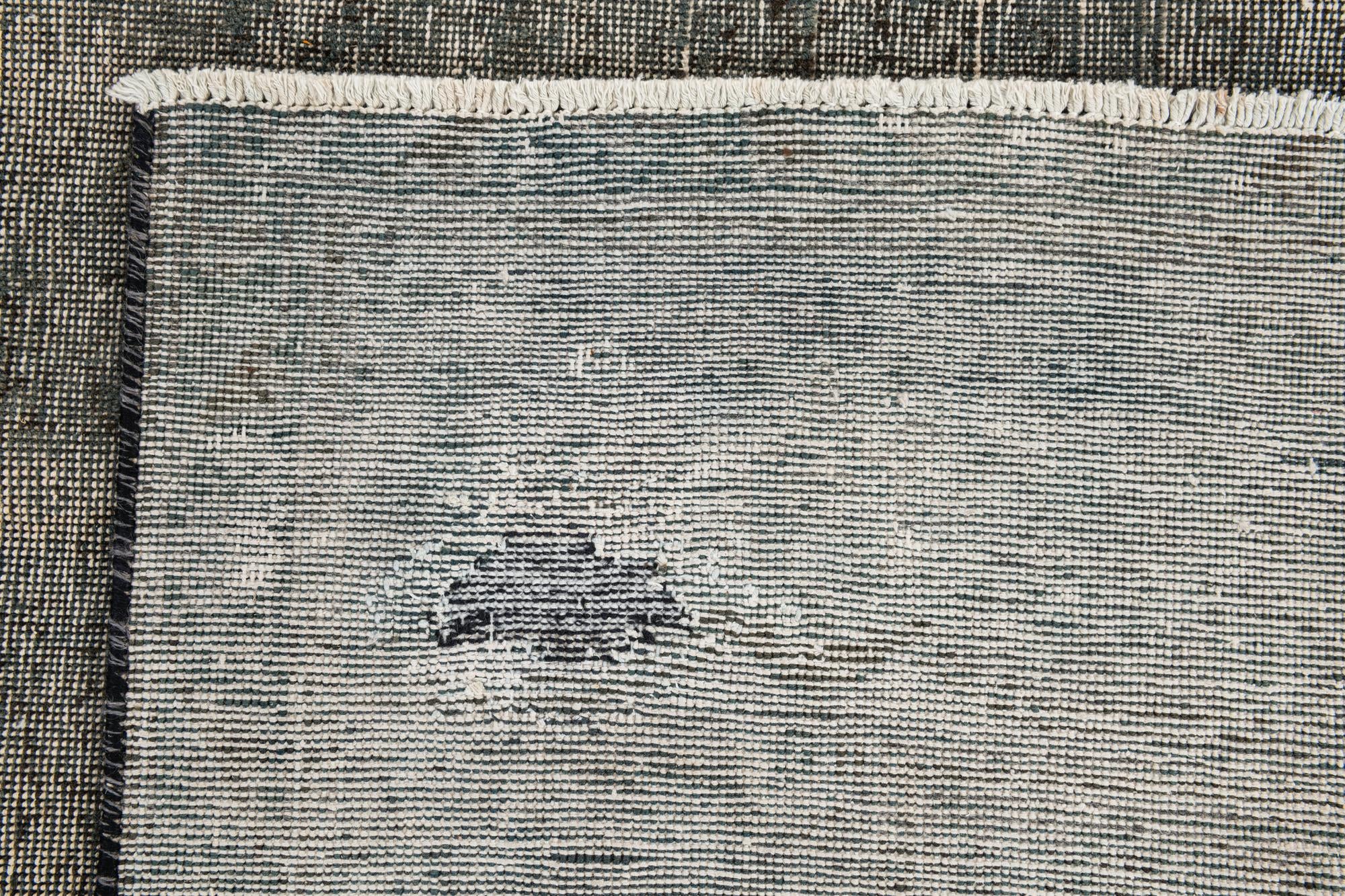 9' 9 x 12' 4 Hand Knotted Ultra Vintage Persian Wool Rug