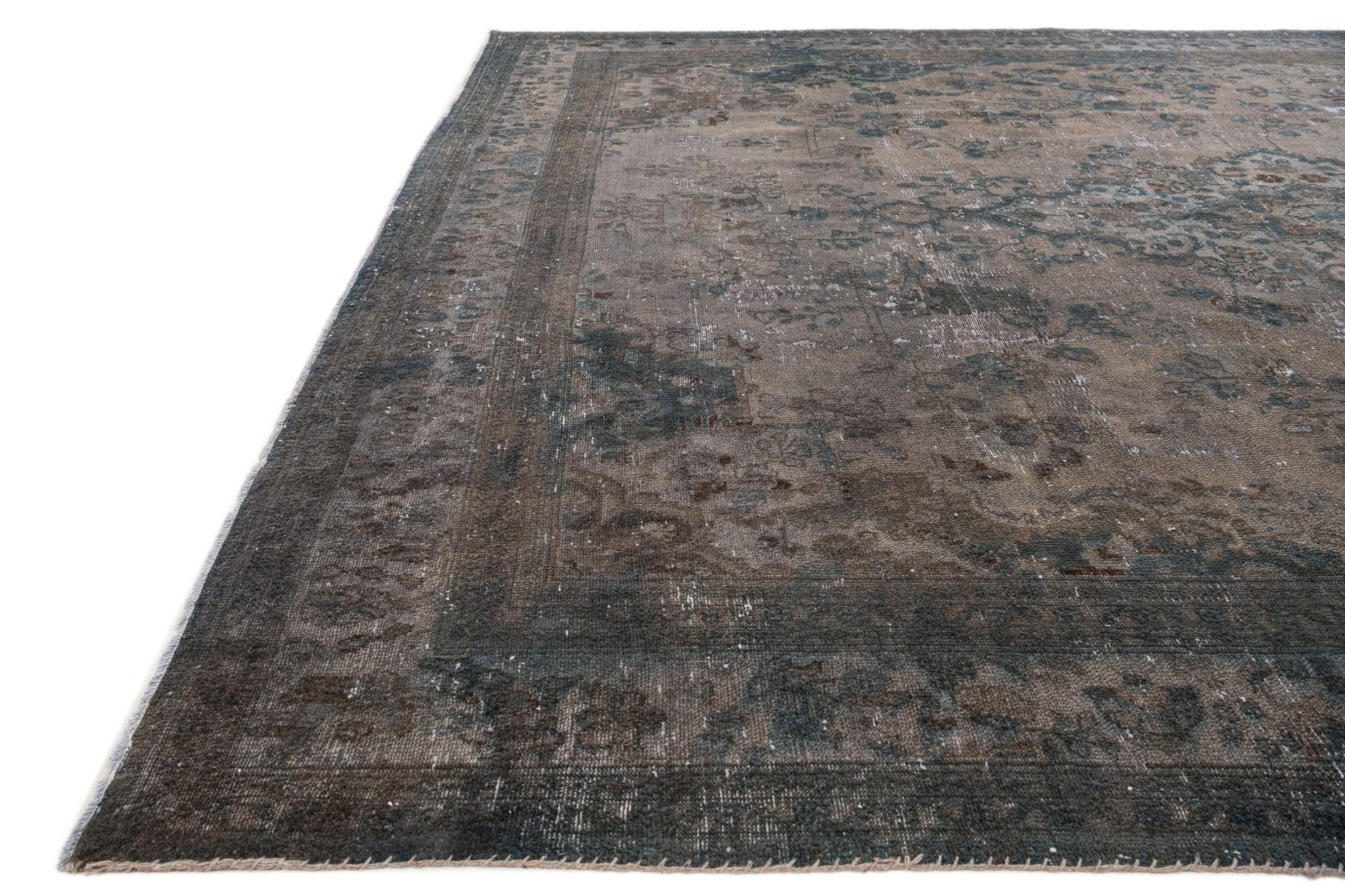 315cm x 415cm Hand Knotted Ultra Vintage Persian Wool Rug
