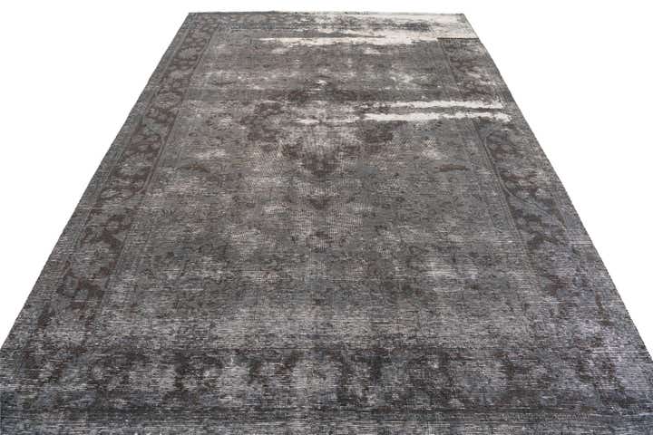 6' 8 x 9' 8 Hand Knotted Ultra Vintage Persian Wool Rug