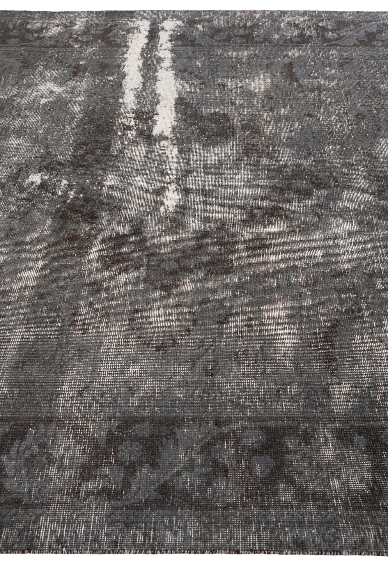6' 8 x 9' 8 Hand Knotted Ultra Vintage Persian Wool Rug