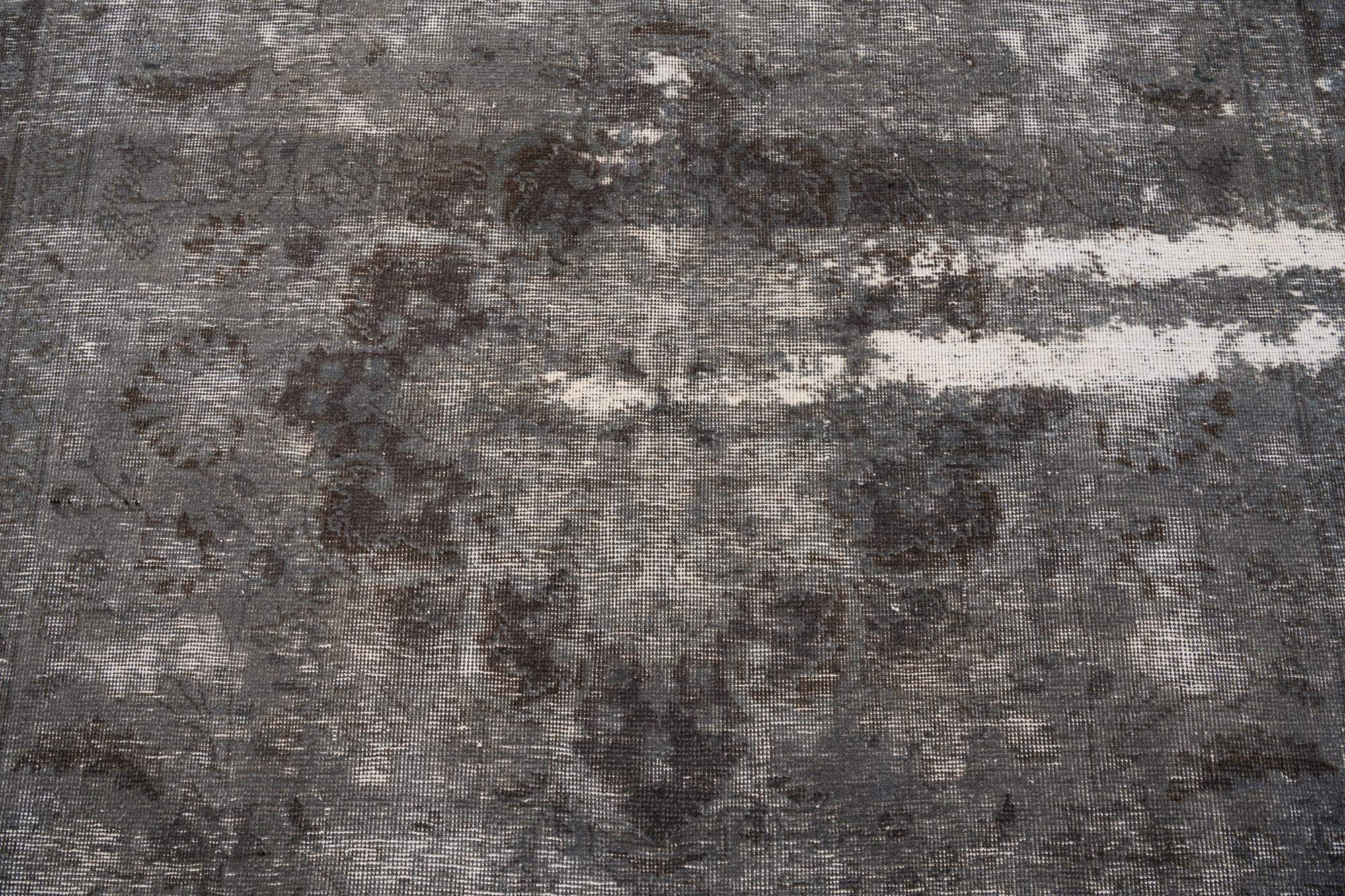 6' 8 x 9' 8 Hand Knotted Ultra Vintage Persian Wool Rug
