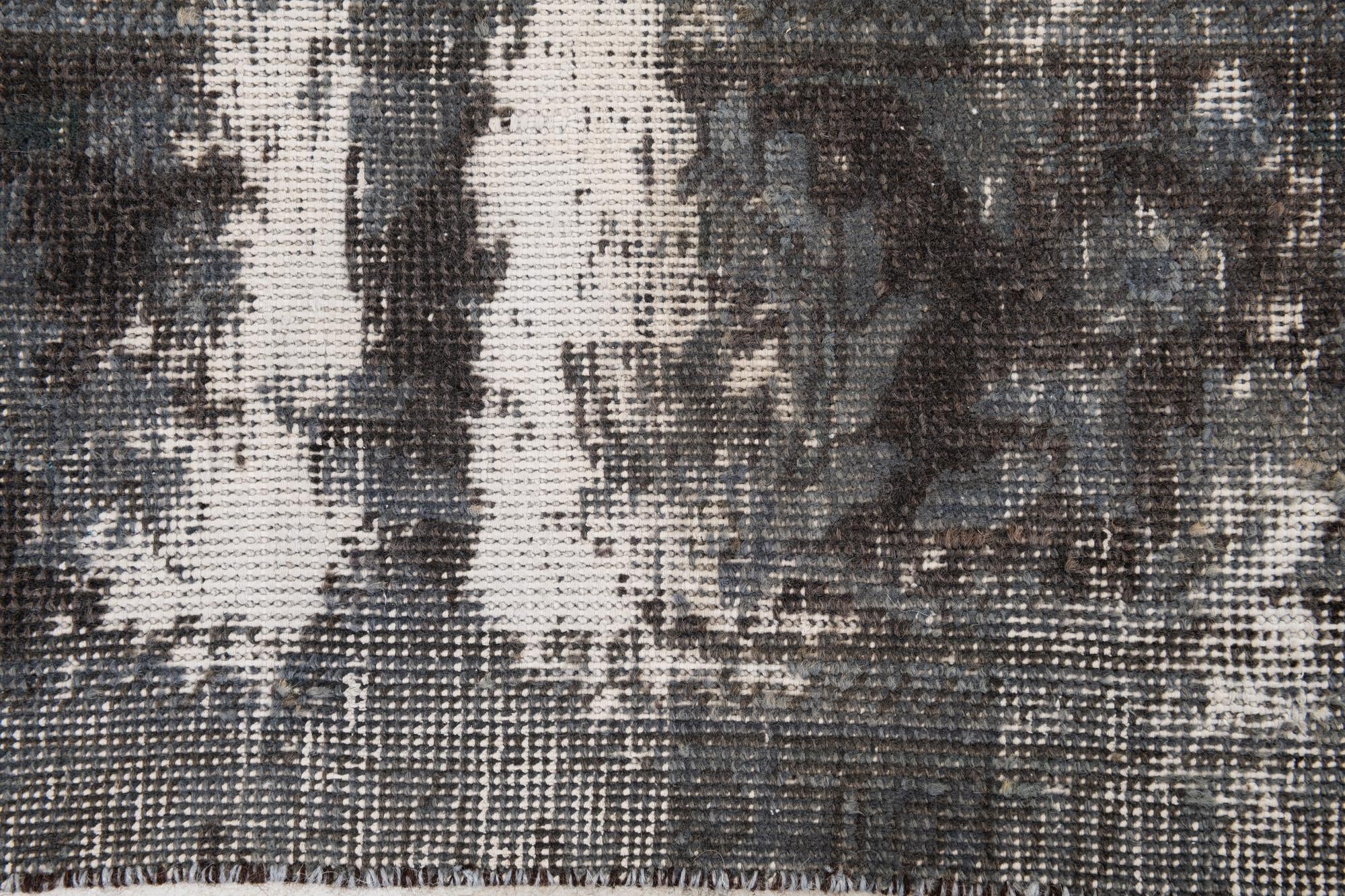 6' 8 x 9' 8 Hand Knotted Ultra Vintage Persian Wool Rug