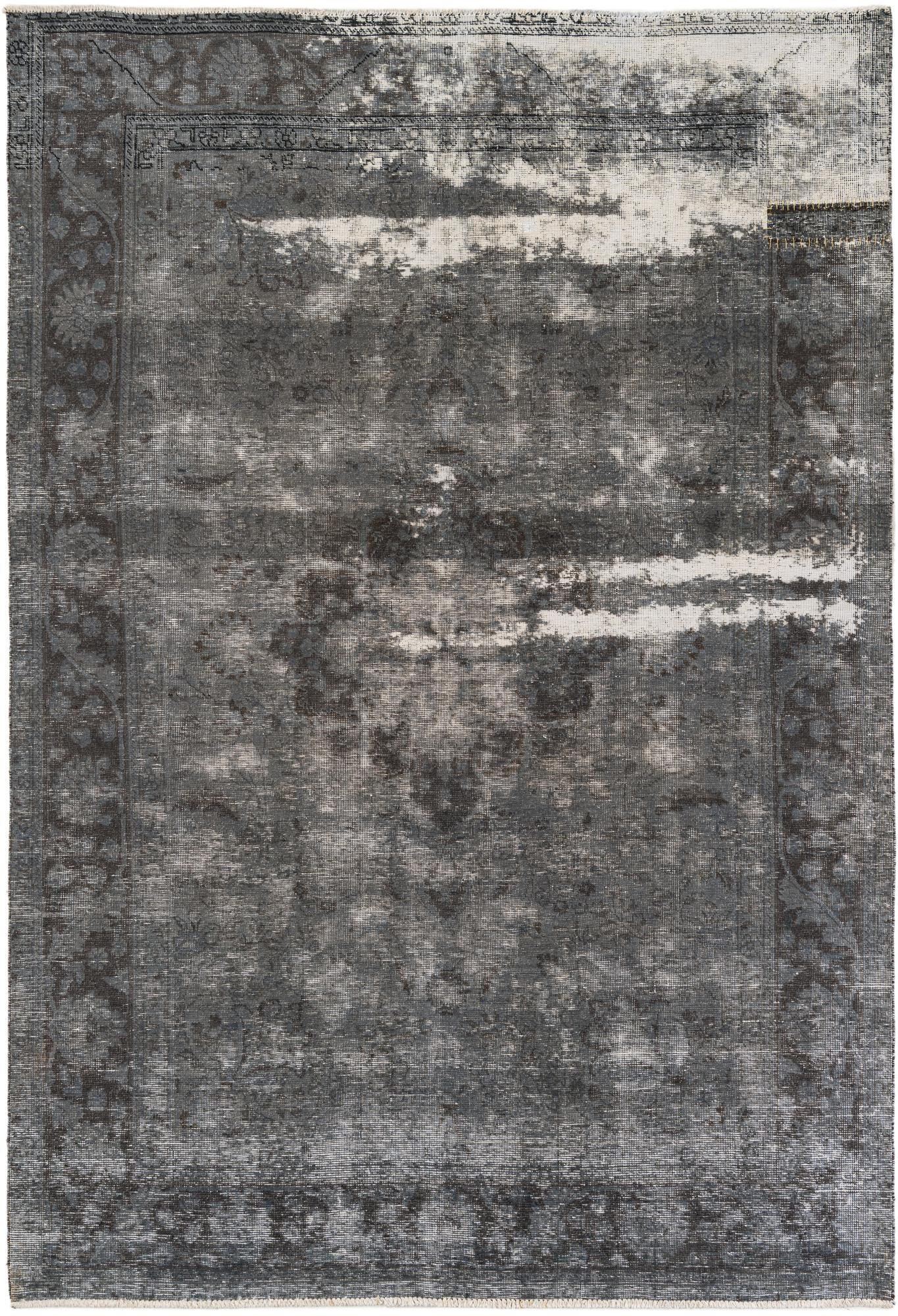 6' 8 x 9' 8 Hand Knotted Ultra Vintage Persian Wool Rug