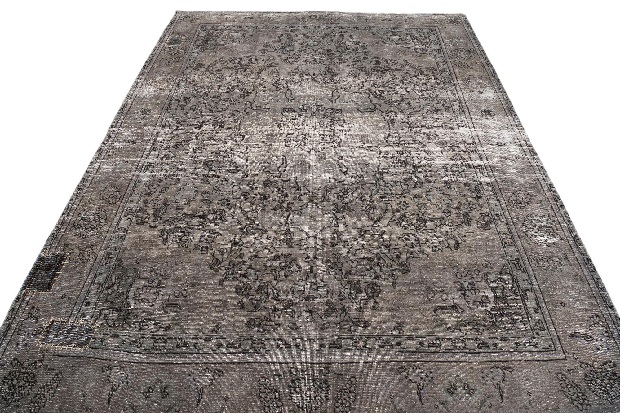 6' 5 x 8' 3 Hand Knotted Ultra Vintage Persian Wool Rug
