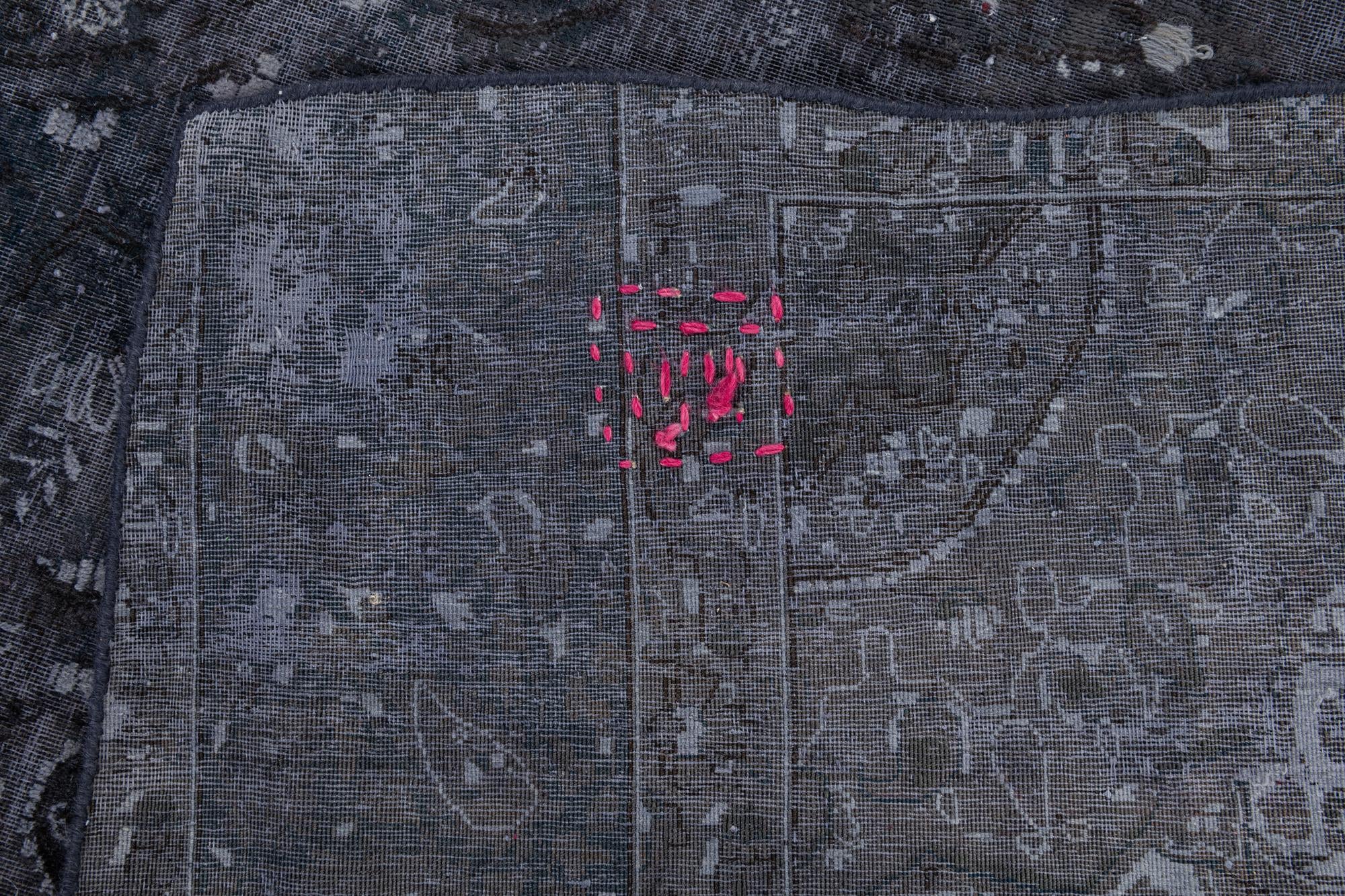 9' 4 x 10' 10 Hand Knotted Ultra Vintage Persian Wool Rug