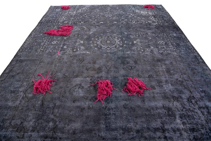 Detail image of 9' 4 x 10' 10 Hand Knotted Ultra Vintage Persian Wool Rug