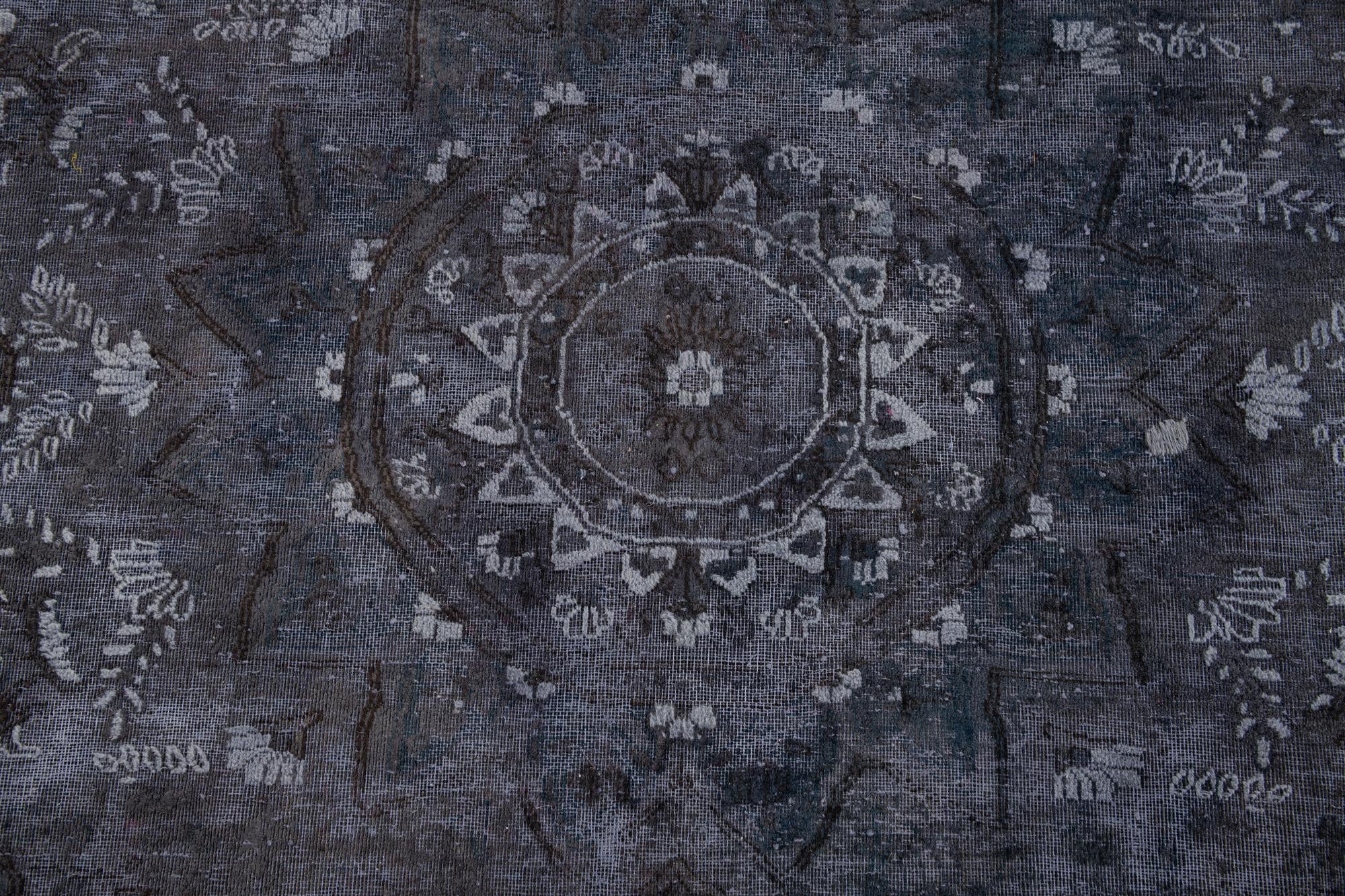 9' 4 x 10' 10 Hand Knotted Ultra Vintage Persian Wool Rug