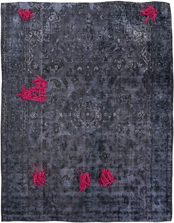 Detail image of 9' 4 x 10' 10 Hand Knotted Ultra Vintage Persian Wool Rug