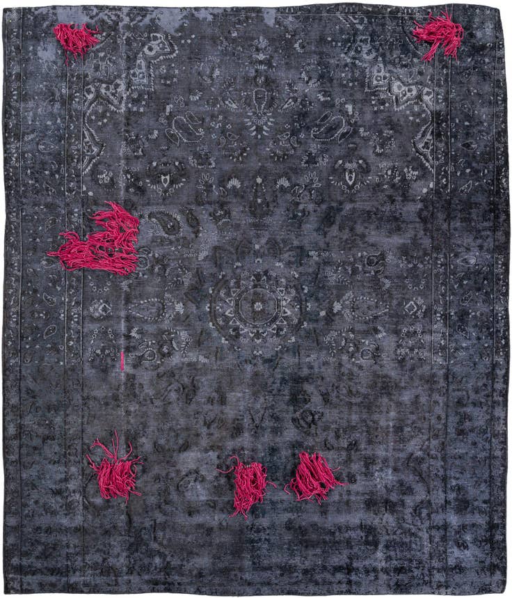 Detail image of 9' 4 x 10' 10 Hand Knotted Ultra Vintage Persian Wool Rug