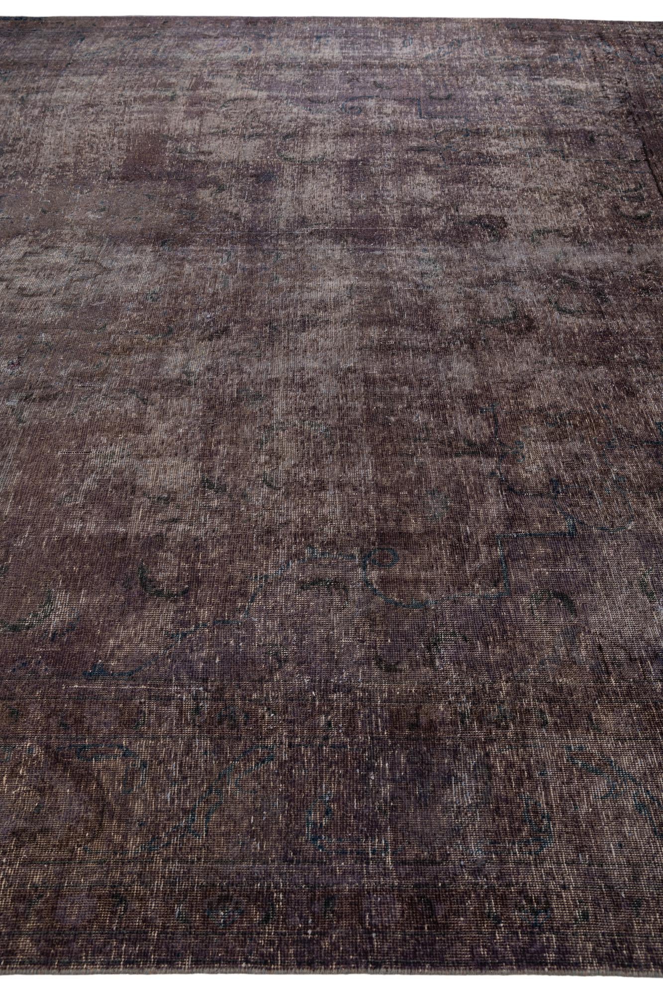 10' x 12' 9 Hand Knotted Ultra Vintage Persian Wool Rug