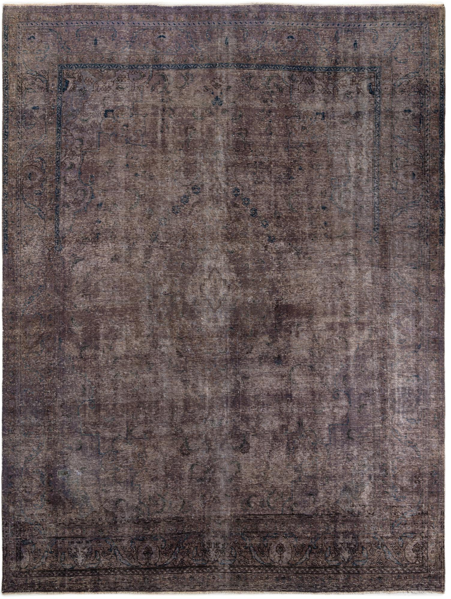 10' x 12' 9 Hand Knotted Ultra Vintage Persian Wool Rug