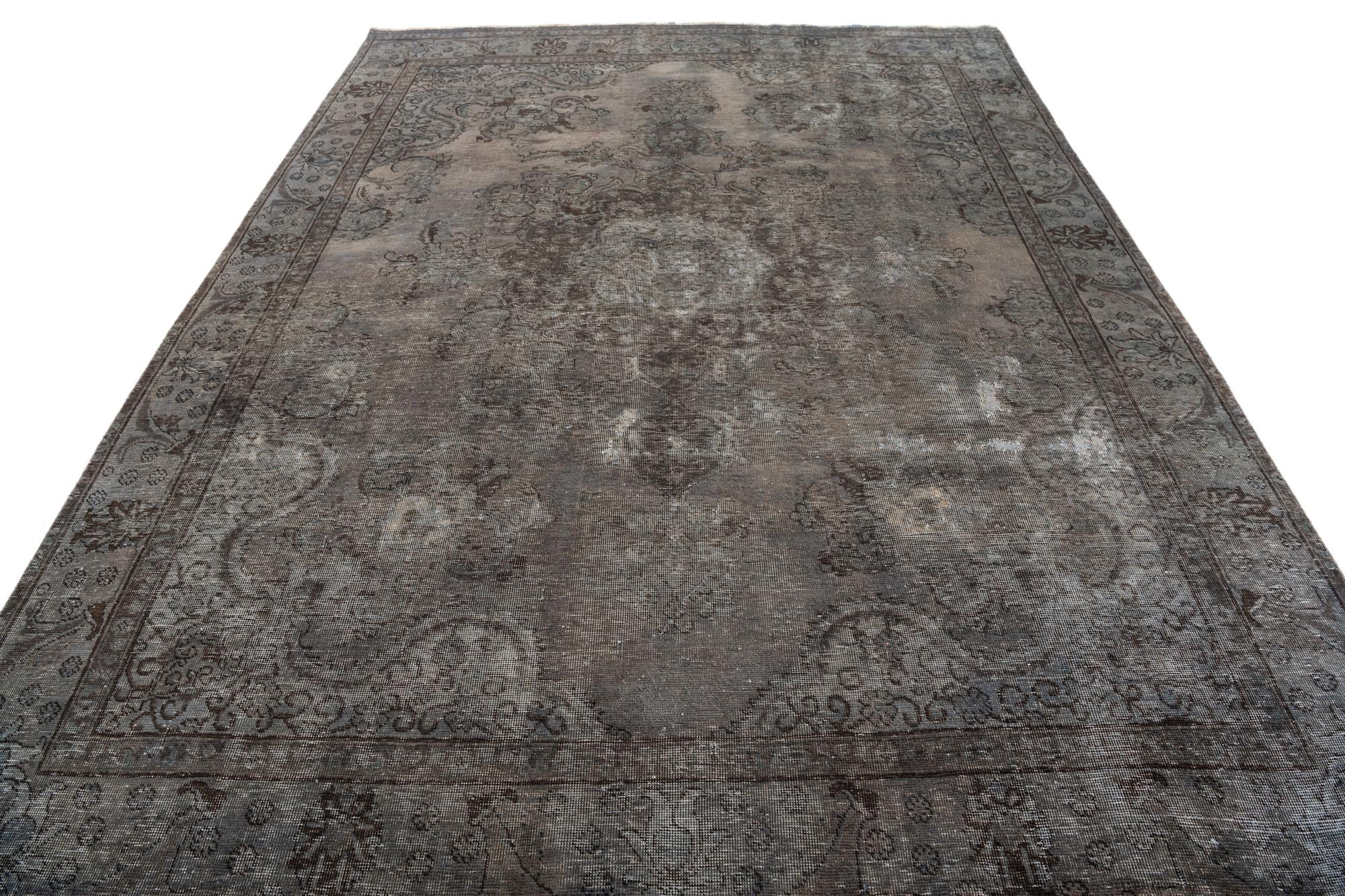 7' 10 x 10' 5 Hand Knotted Ultra Vintage Persian Wool Rug