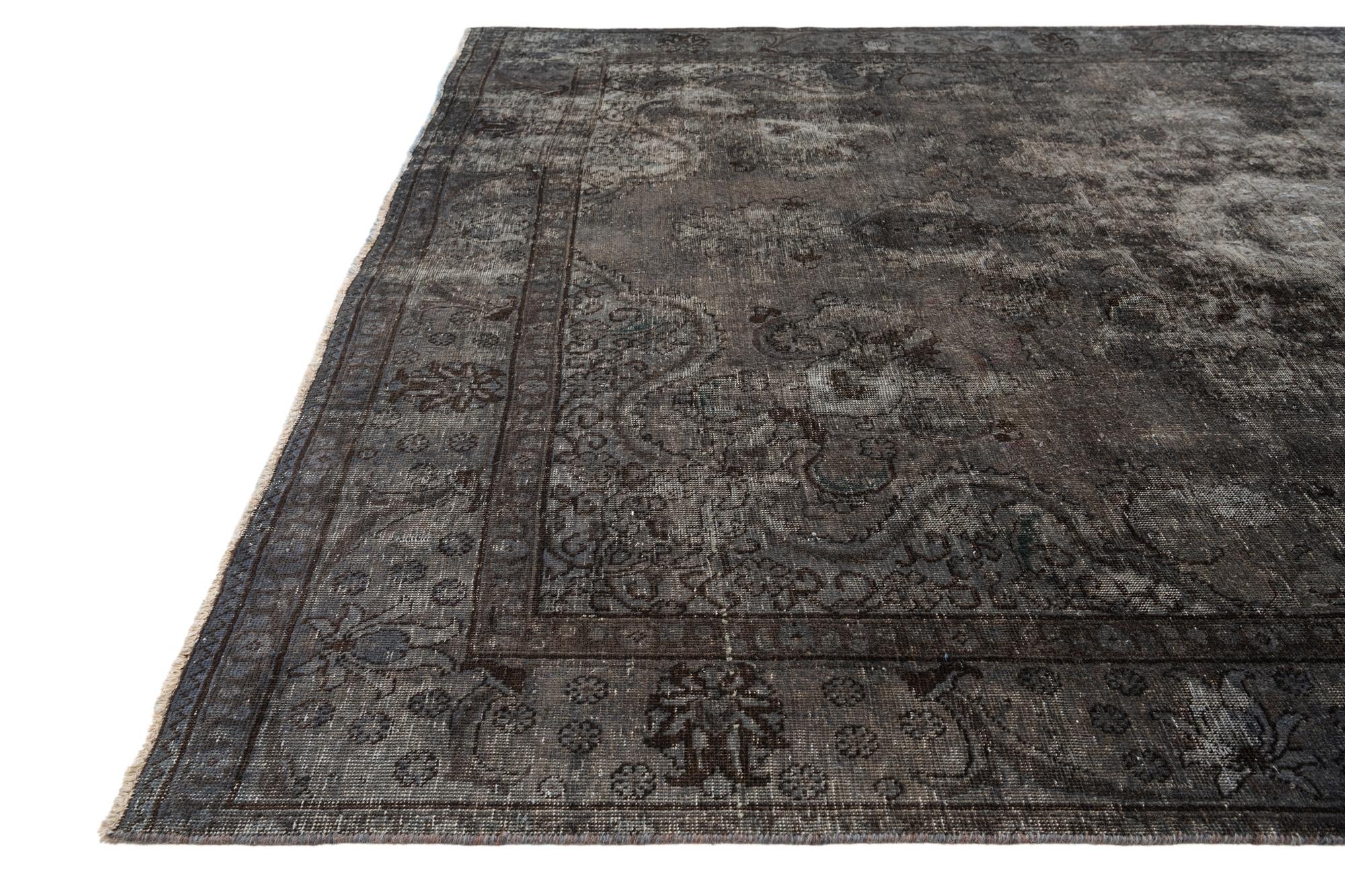 7' 10 x 10' 5 Hand Knotted Ultra Vintage Persian Wool Rug