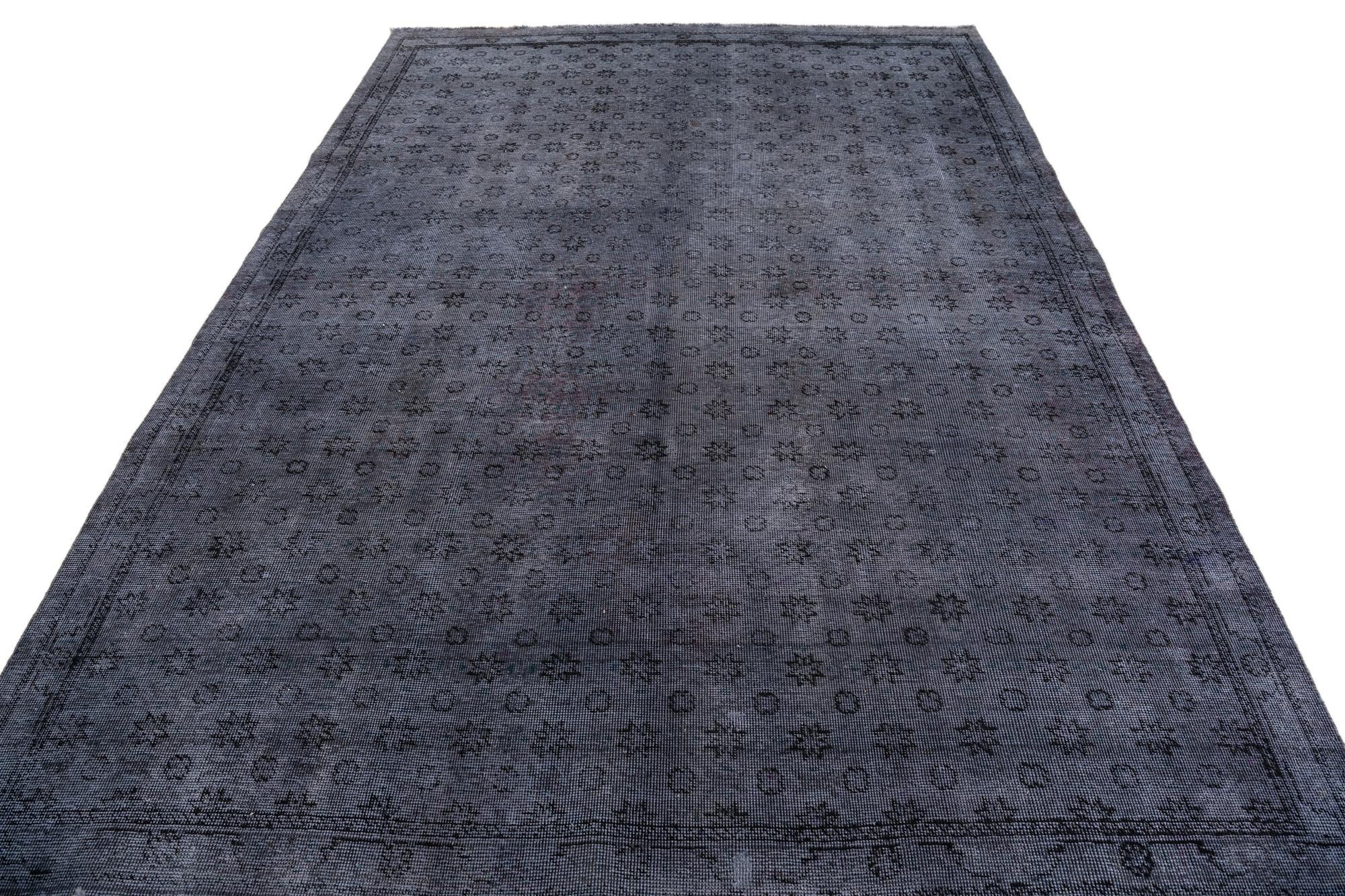 6' 7 x 9' 5 Hand Knotted Ultra Vintage Persian Wool Rug