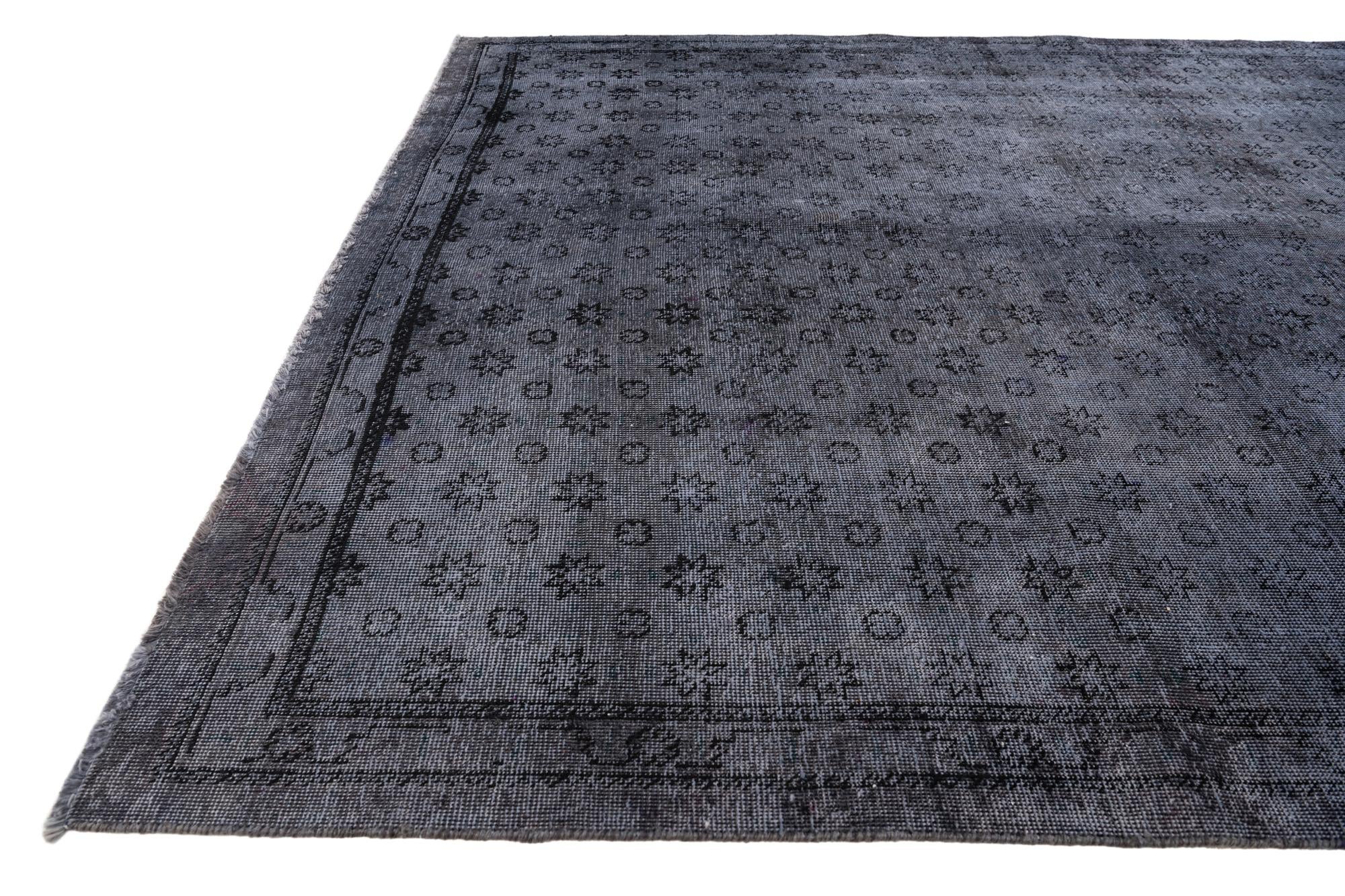 6' 7 x 9' 5 Hand Knotted Ultra Vintage Persian Wool Rug