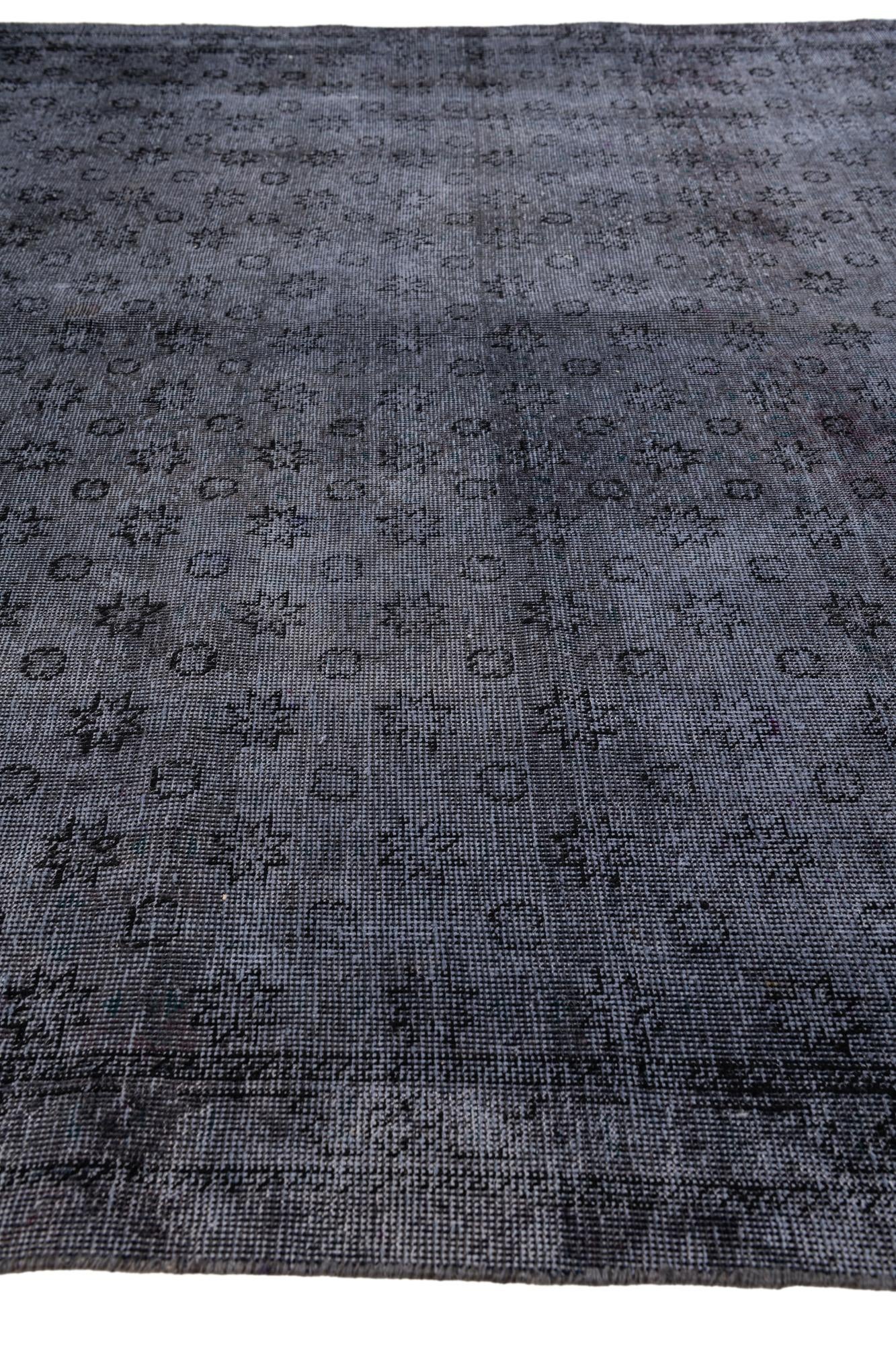 6' 7 x 9' 5 Hand Knotted Ultra Vintage Persian Wool Rug