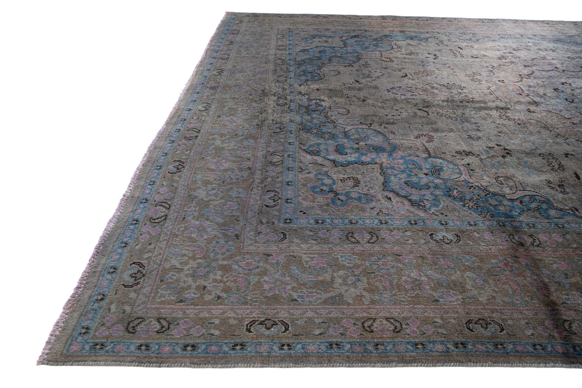 9' 6 x 12' 8 Hand Knotted Ultra Vintage Persian Wool Rug