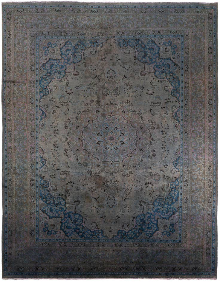 Detail image of 9' 6 x 12' 8 Hand Knotted Ultra Vintage Persian Wool Rug