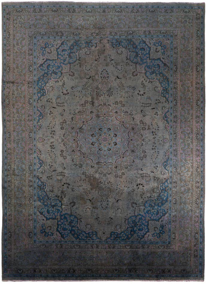 Detail image of 9' 6 x 12' 8 Hand Knotted Ultra Vintage Persian Wool Rug