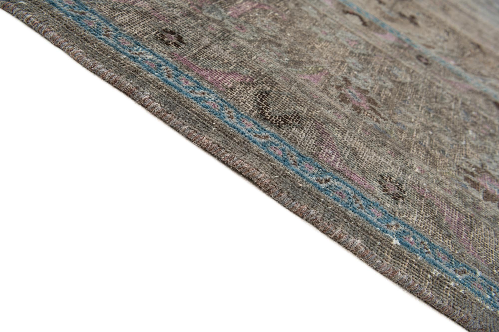 9' 6 x 12' 8 Hand Knotted Ultra Vintage Persian Wool Rug