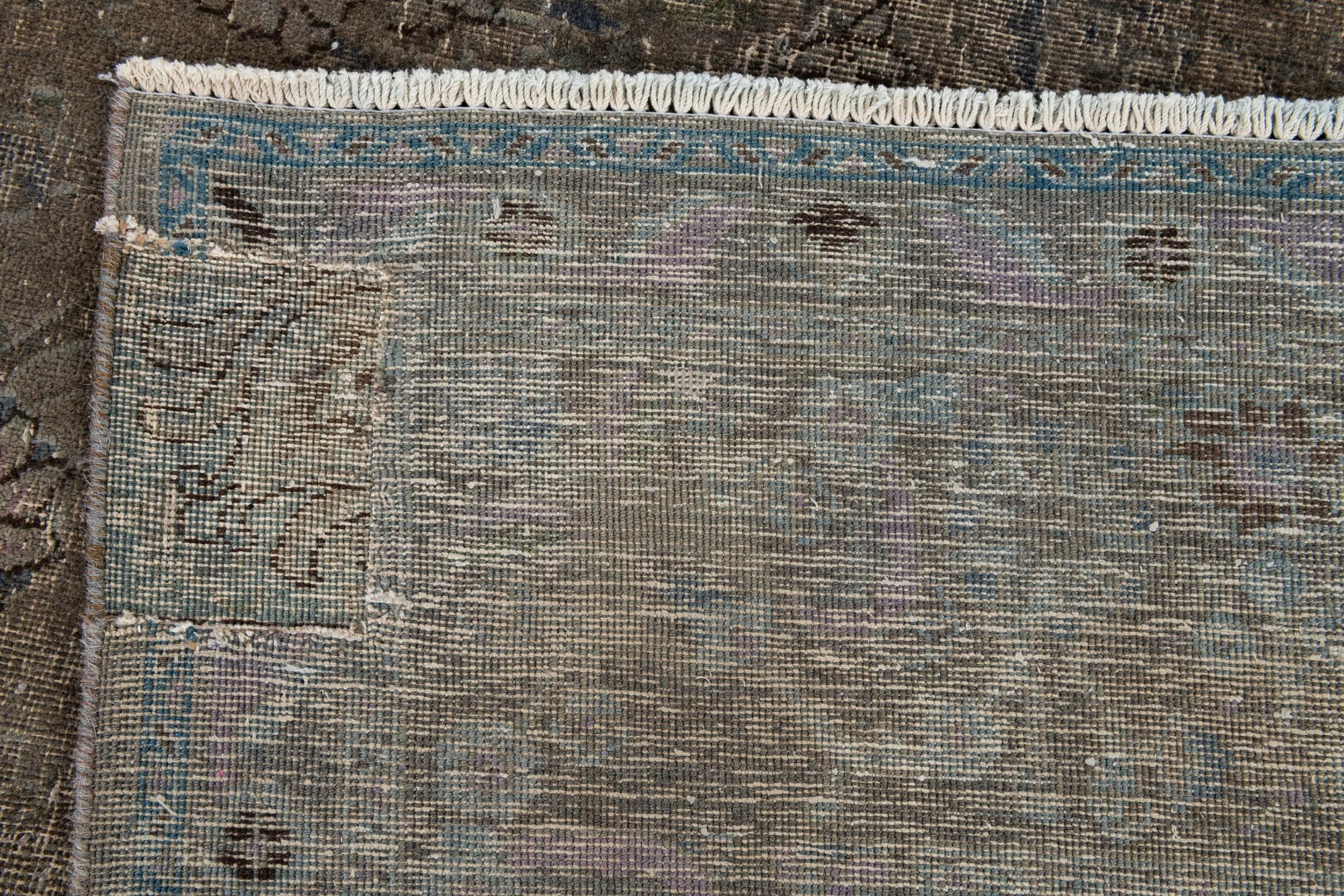 9' 6 x 12' 8 Hand Knotted Ultra Vintage Persian Wool Rug