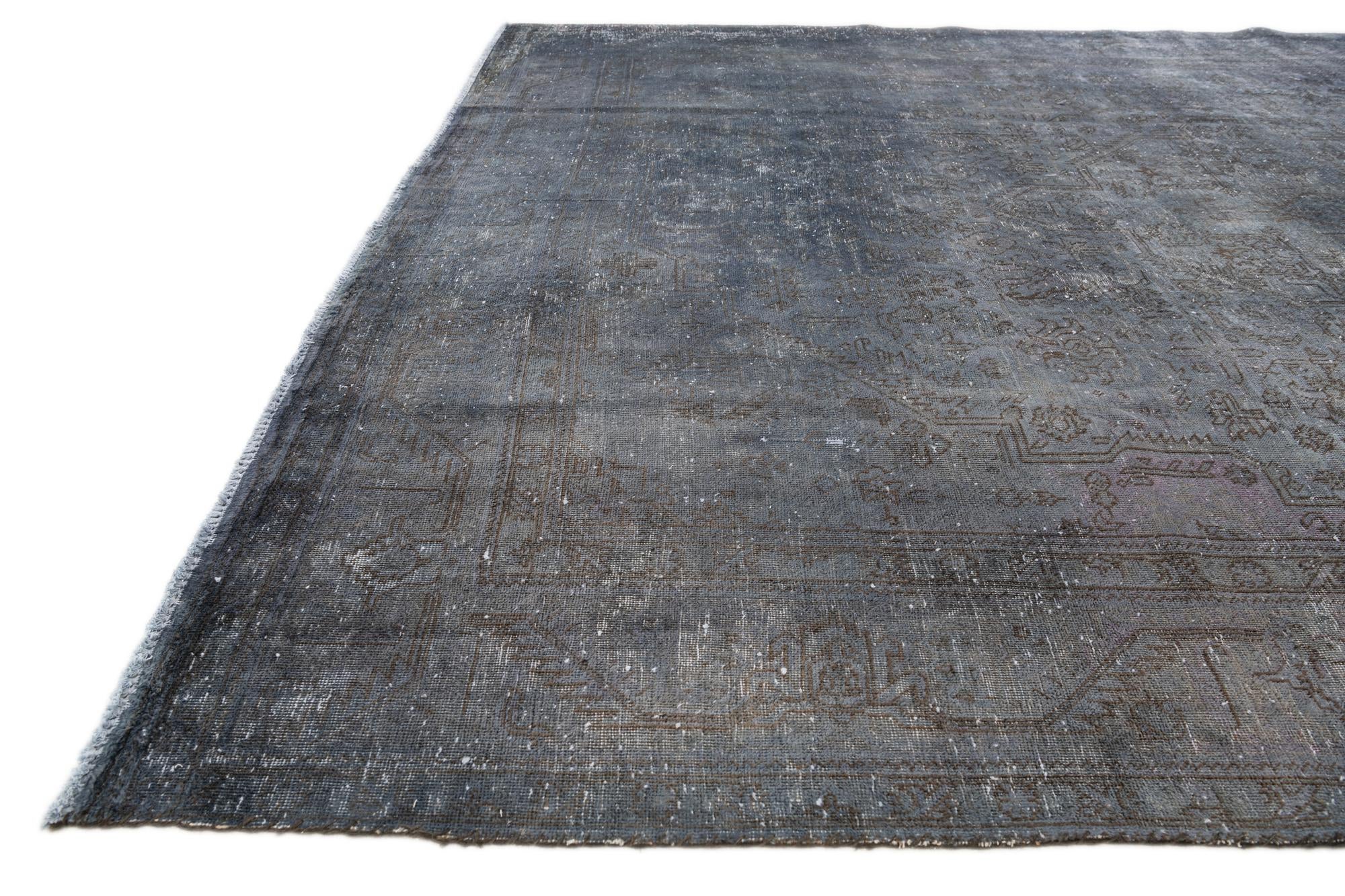 8' 4 x 11' Hand Knotted Ultra Vintage Persian Wool Rug
