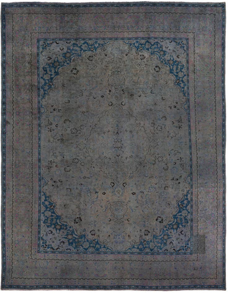 Detail image of 9' 5 x 12' 6 Hand Knotted Ultra Vintage Persian Wool Rug