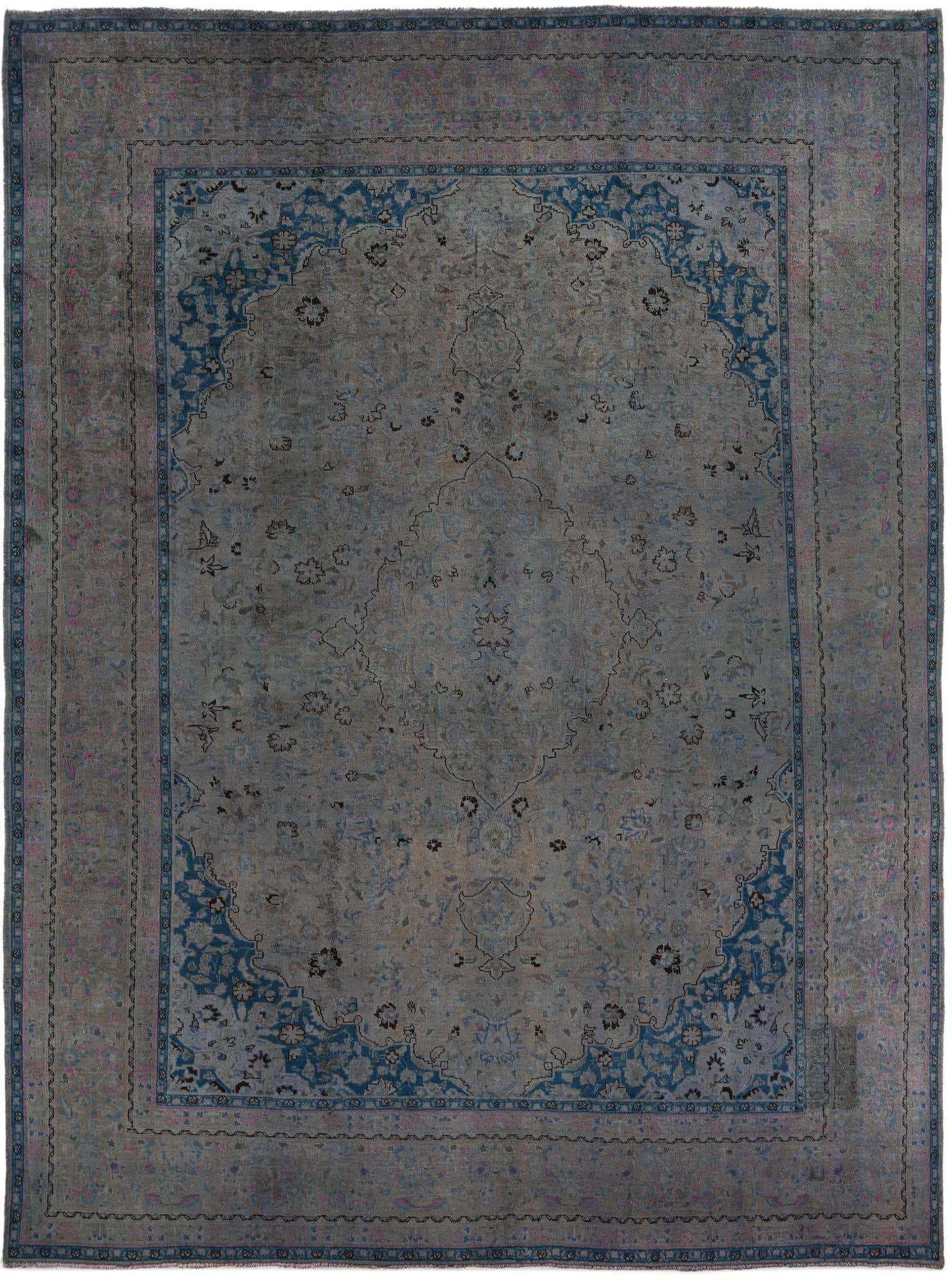 9' 5 x 12' 6 Hand Knotted Ultra Vintage Persian Wool Rug