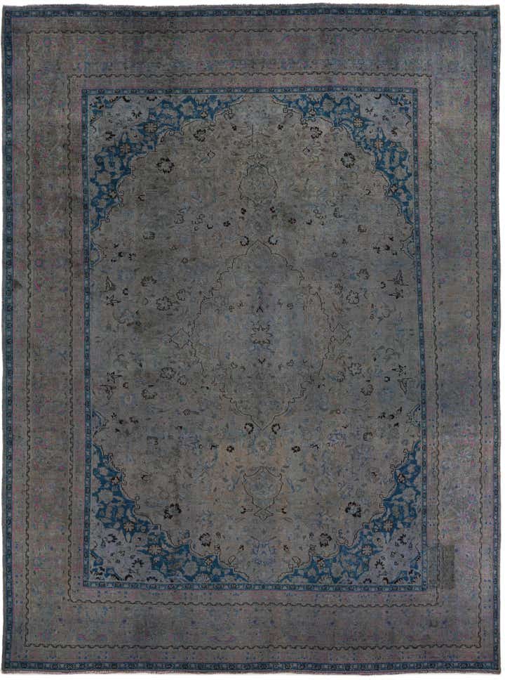 9' 5 x 12' 6 Hand Knotted Ultra Vintage Persian Wool Rug