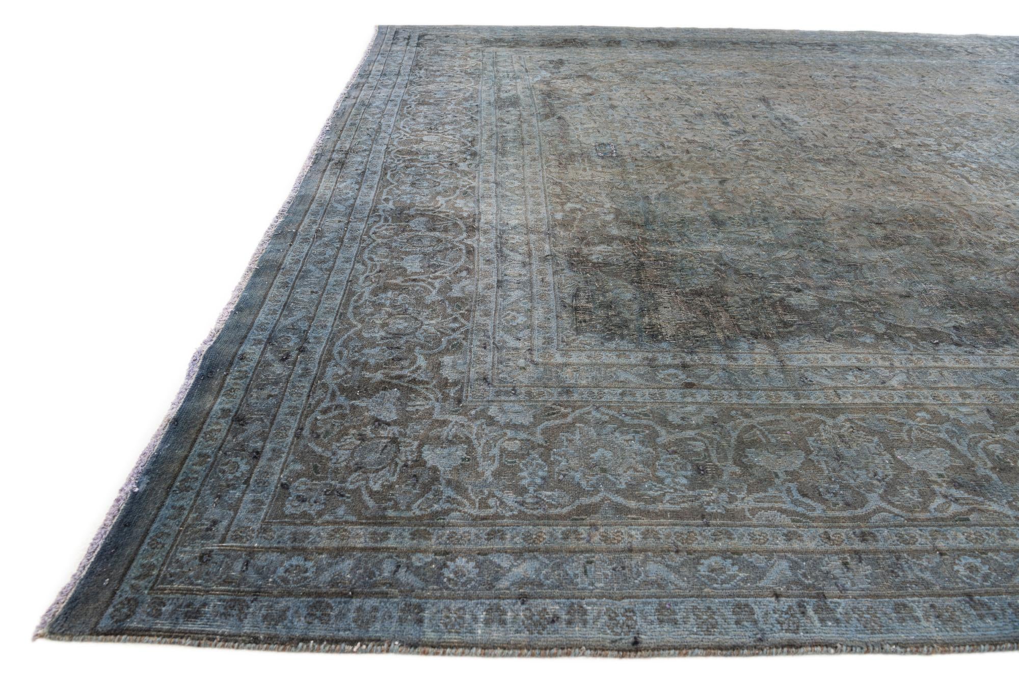 9' 6 x 12' 4 Hand Knotted Ultra Vintage Persian Wool Rug