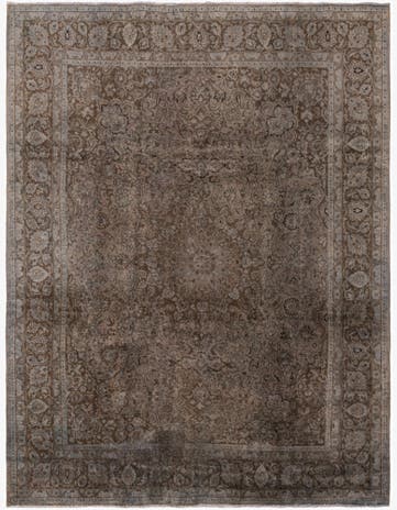 9' 5 x 12' 5 Hand Knotted Ultra Vintage Persian Wool Rug