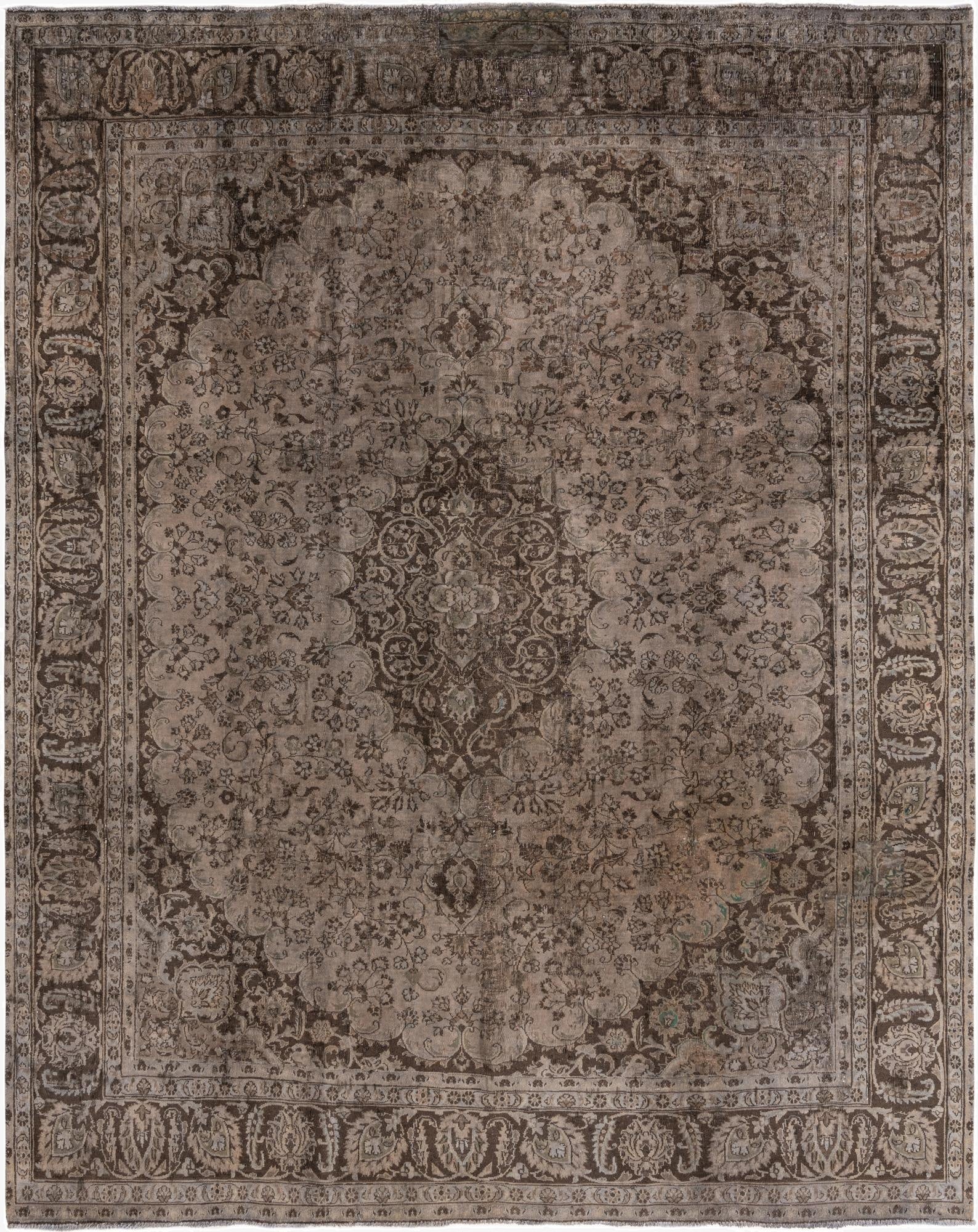 9' 9 x 12' 3  Hand Knotted Ultra Vintage Persian Wool Rug