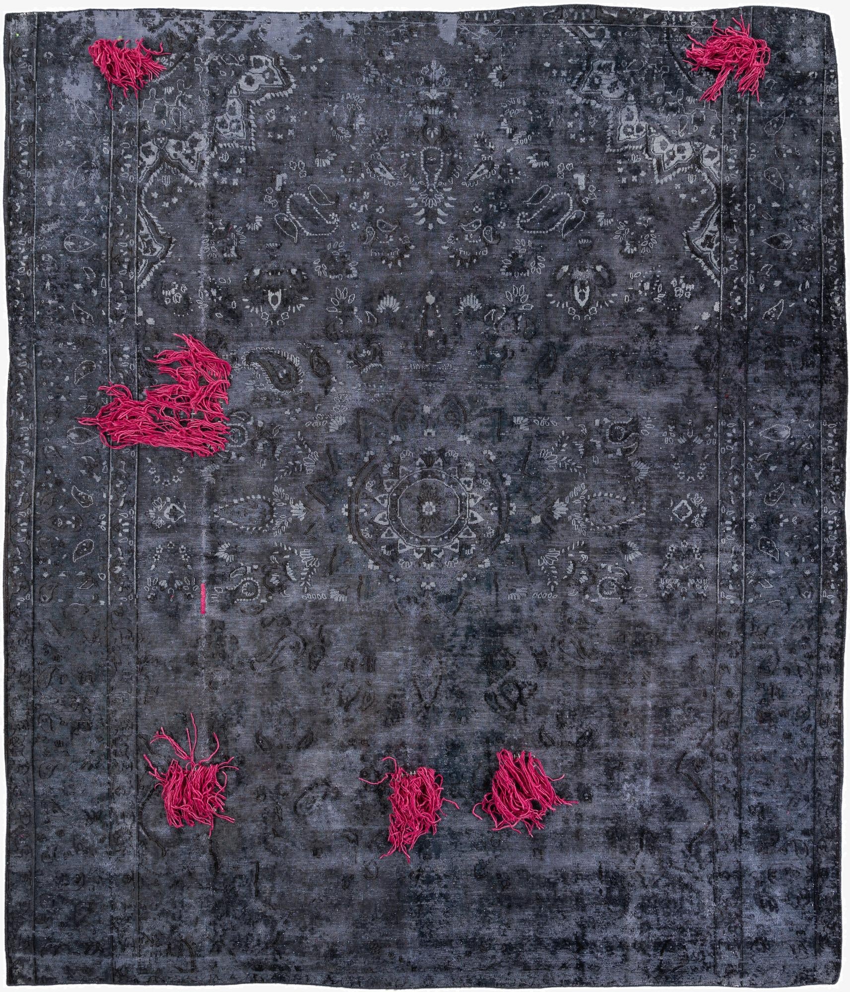 9' 4 x 10' 10  Hand Knotted Ultra Vintage Persian Wool Rug