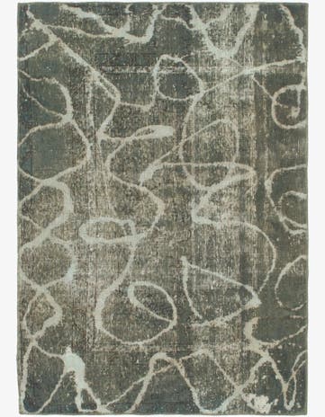 4' 5 x 6' 4 Hand Knotted Ultra Vintage Persian Wool Rug