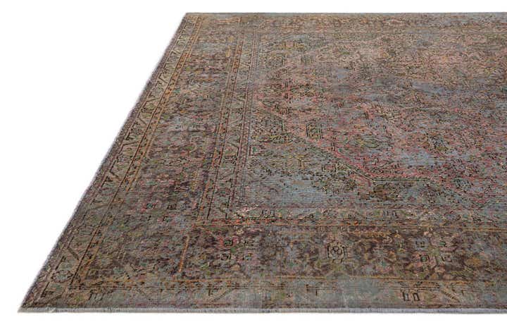 6' 6 x 9' 5 Hand Knotted Vintage Royal Persian Wool Rug