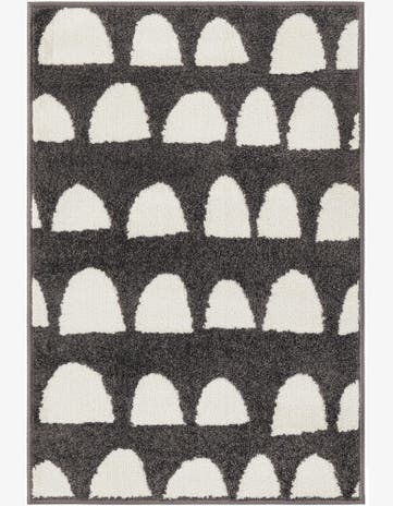 Dark Gray Whimsy Kids Rug