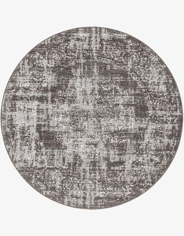 Dark Gray Aarhus Round Rug
