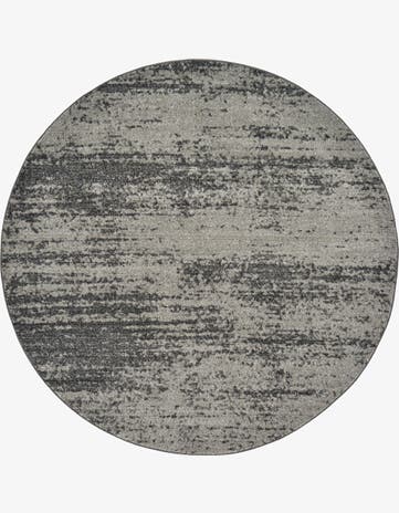 Dark Gray Angelica Round Rug